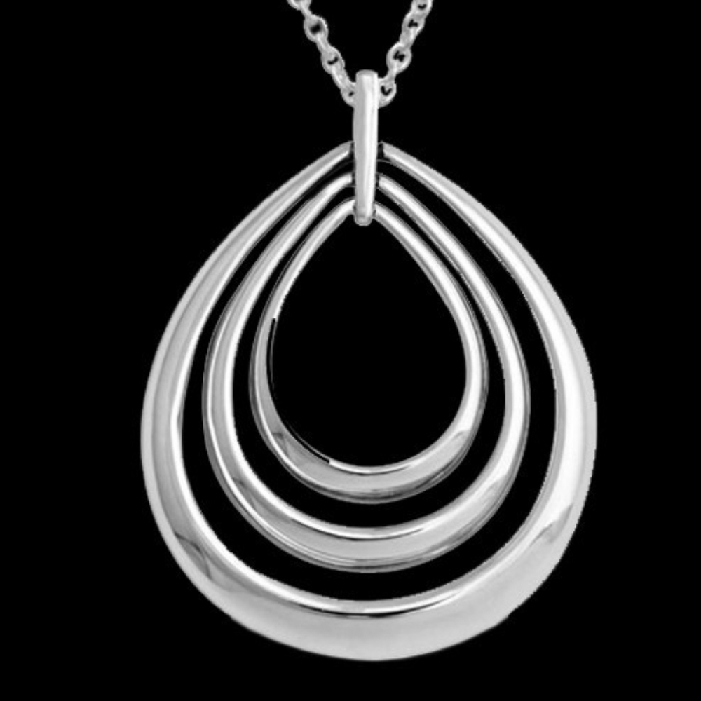 Sterling Silver Triple Teardrop Pendant